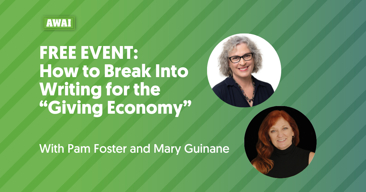 Free Event: How to Break Into Writing for the “Giving Economy”