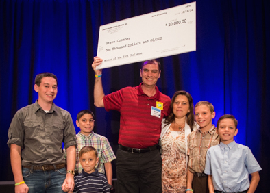 Steve Coombes with his $10K Check