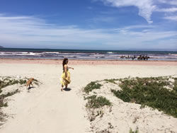 Julie Hassett on a beach in Mexico.