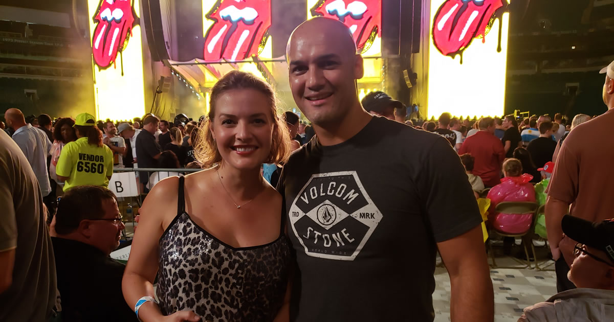 Writer Rob Gramer and his wife check out the Rolling Stones in Miami