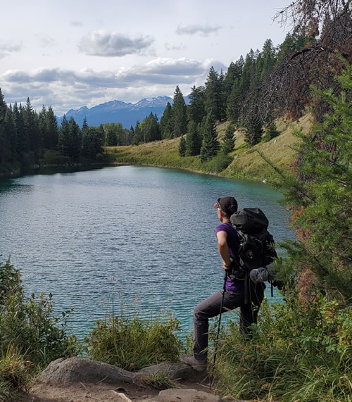 Photo of writer EG Orren hiking