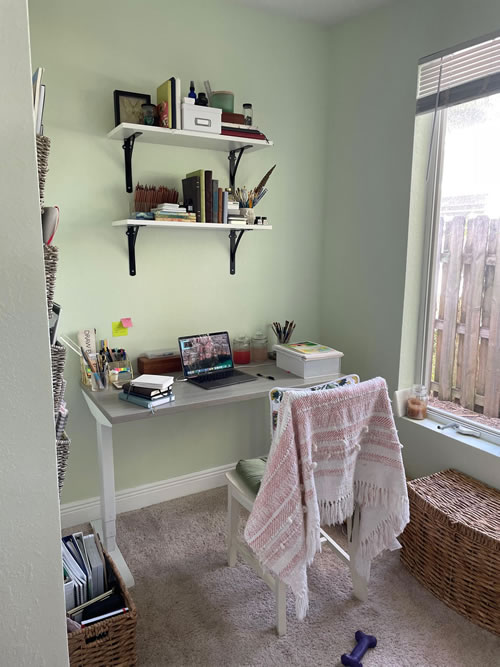 Writer Julia Schaller's home office