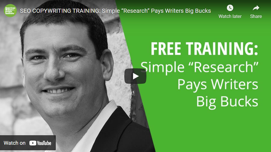 Free Training Banner – Simple “Research” Pays Writers Big Bucks