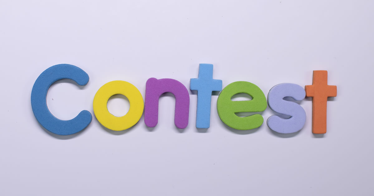 The word Contest in colorful letters