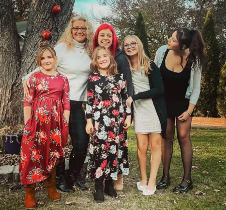 Writer Peggy Stankiewicz with her granddaughters