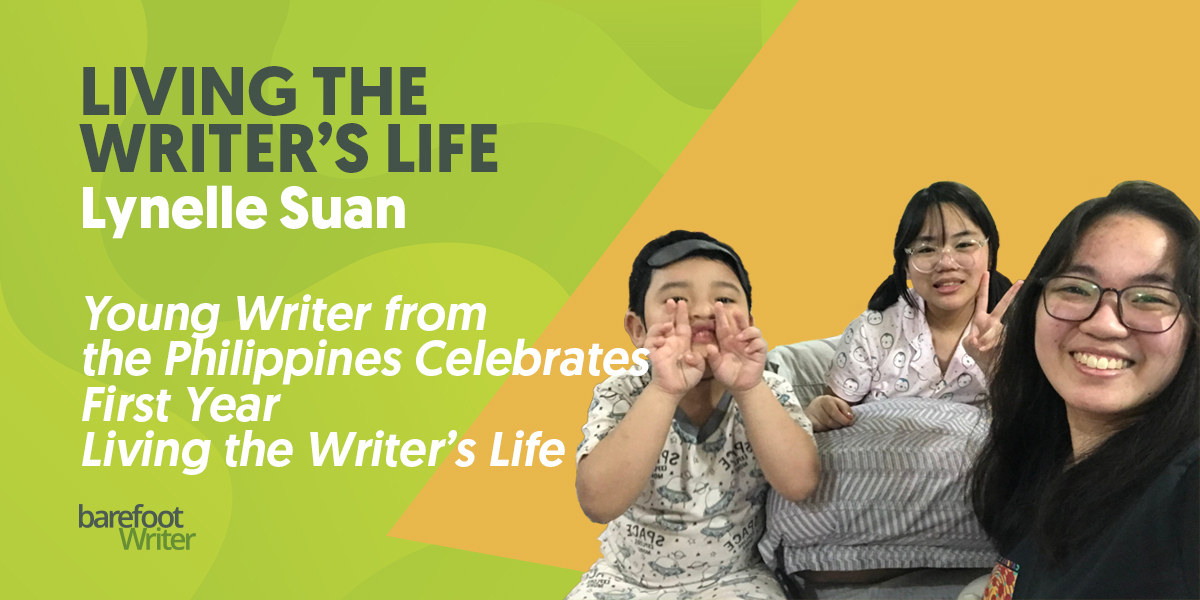Writer Lynelle Suan with her younger sister, cousin, and nephew