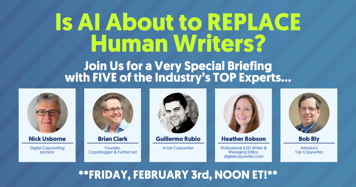 Free Event: Is AI About to Replace Human Writers?