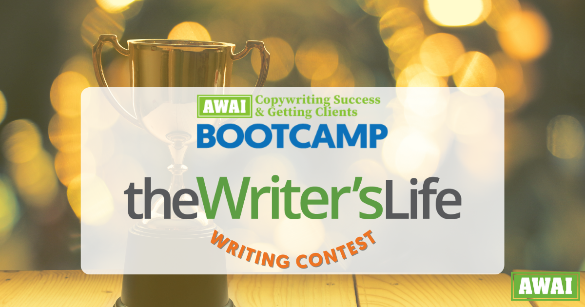 Graphic that reads, The Writer's Life Writing Contest