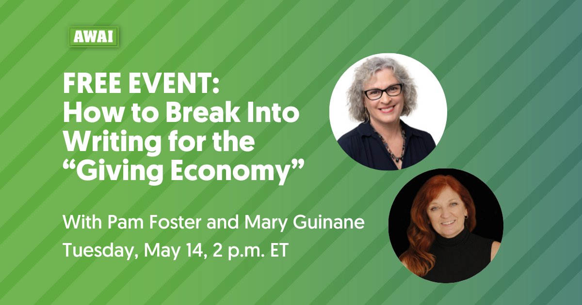 Free Event: How to Break Into Writing for the “Giving Economy”