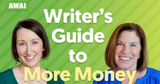 photos of Rebecca Matter and Katie Yeakle with the words Writer's Guide to More Money