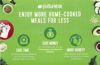 Print flyer from HelloFresh