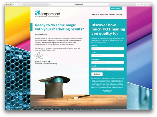 an example of a B2B landing page