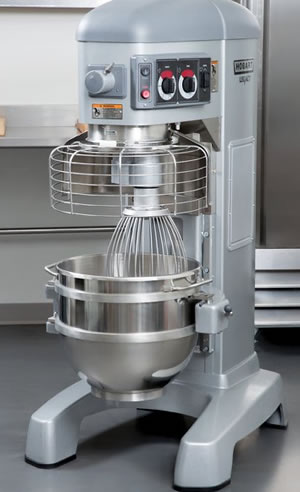 silver industrial-grade food mixer