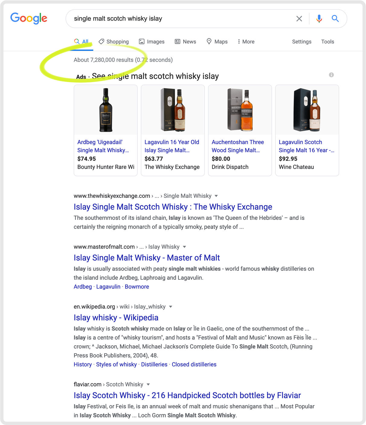 Single Malt Islay Scotch Whisky Google Search Screenshot
