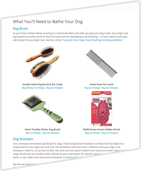 Pet Bathing Blog Screenshot 2