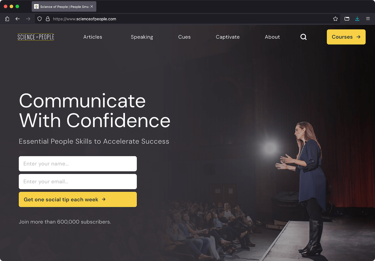 Example Website Science of People