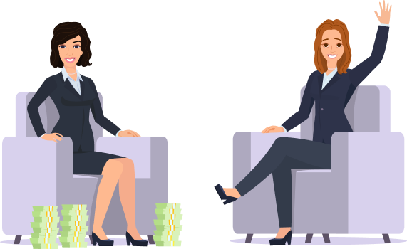 An image of a female with templates