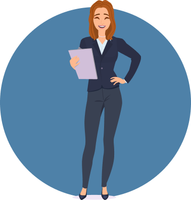 An image of a female with templates