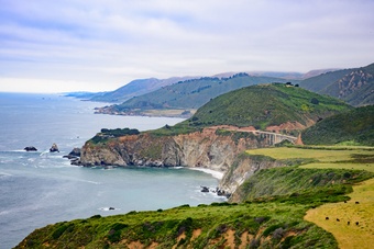 Mountains off of the Pacific Coast Highway