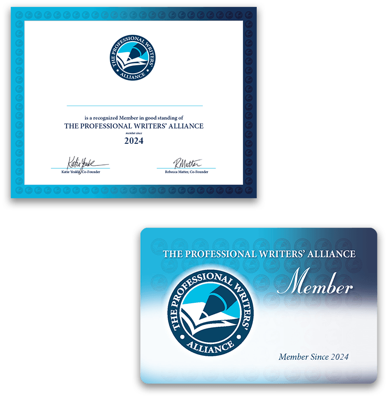 PWA Membership Certificate and Card Example
