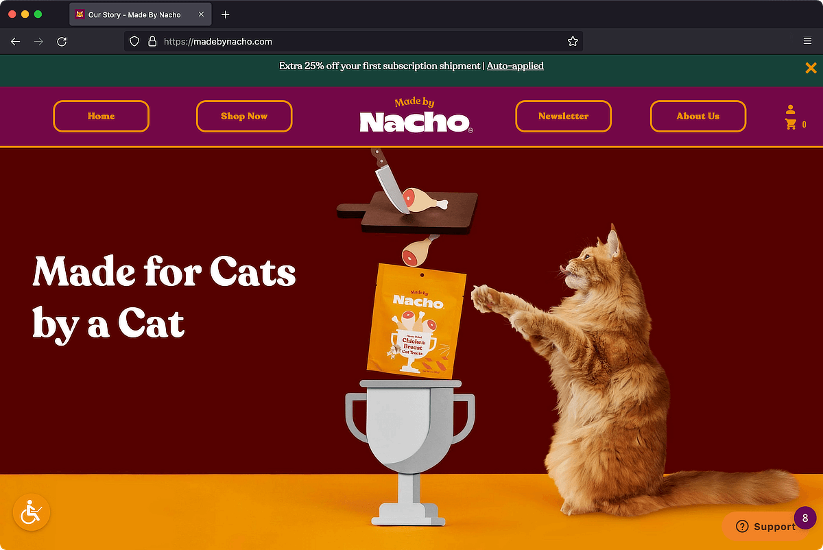 Made by Nacho Website Homepage