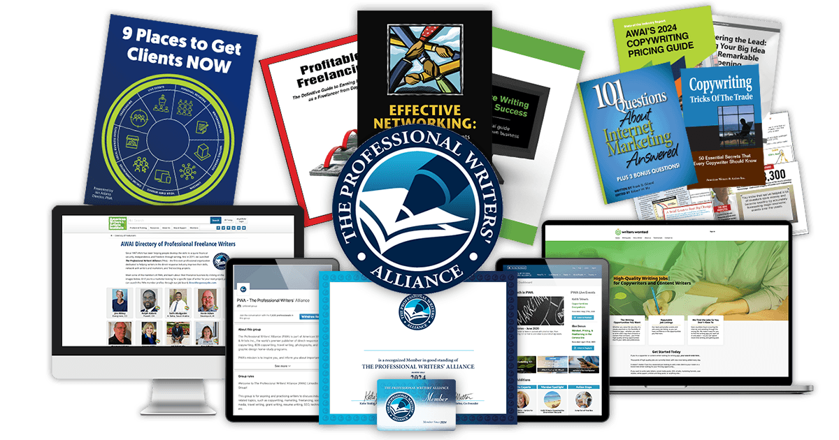 A collection of all the reports and resources that come with The Professional Writers’ Alliance